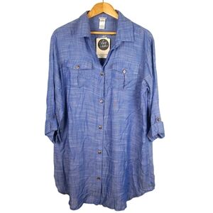 Dotti Lightweight Tunic / Cover-Up. Blue. LG. H100